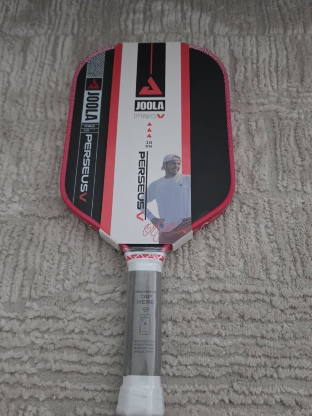 Joola Ben Johns Perseus Pro V 16mm Pickleball Paddle Red New